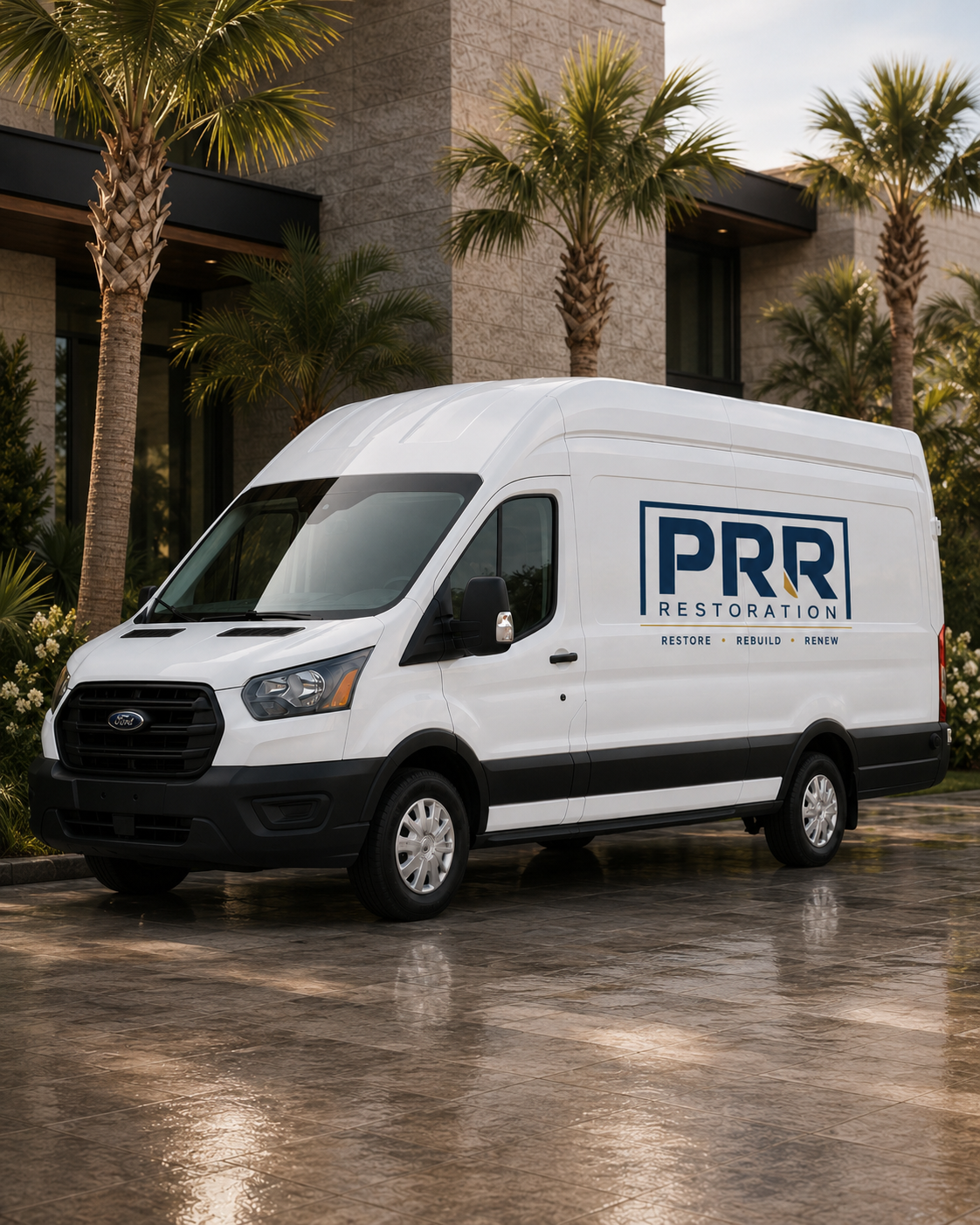 PRR Restoration branded service van